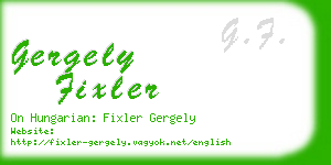 gergely fixler business card